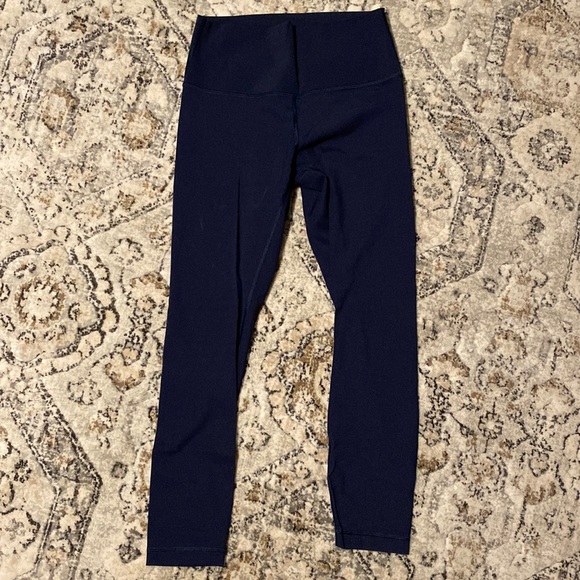 Lululemon wunder under 25in leggings/ navy blue - Picture 2 of 5